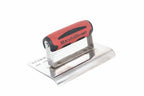 Marshalltown Edging Trowel from Cherry Tree Tools with red DuraSoft handle and polished stainless steel blade.
