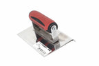 Marshalltown Edging Trowel from Cherry Tree Tools with red handle and polished stainless steel blade