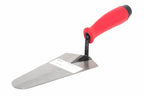 Marshalltown QLT 7" Gauging Trowel from Cherry Tree Tools with a red soft grip handle and carbon steel blade.
