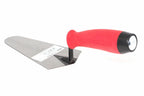 Marshalltown QLT 7" gauging trowel with red soft grip handle and carbon steel blade from Cherry Tree Tools.
