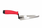Marshalltown QLT 7" gauging trowel from Cherry Tree Tools with red soft grip handle and carbon steel blade.