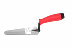 Marshalltown QLT 7" gauging trowel from Cherry Tree Tools has a red soft grip handle and carbon steel blade.