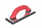 Marshalltown QLT grout float from Cherry Tree Tools, red with a durable rubber pad and tempered steel backing.