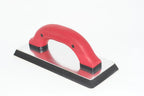 Cherry Tree Tools Marshalltown QLT grout float in red with a durable rubber pad and tempered steel backing, 9 inch by 4 inch.