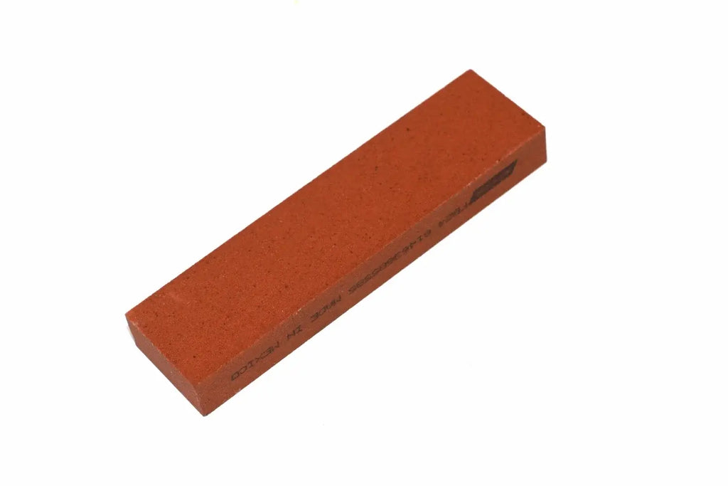 Norton India Fine Sharpening Stone by Cherry Tree Tools, red fine-grade aluminium oxide for edge refinement