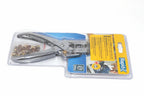 Rapid Eyelet Pliers with 100 4mm Eyelets by Cherry Tree Tools, silver with integrated hole punch