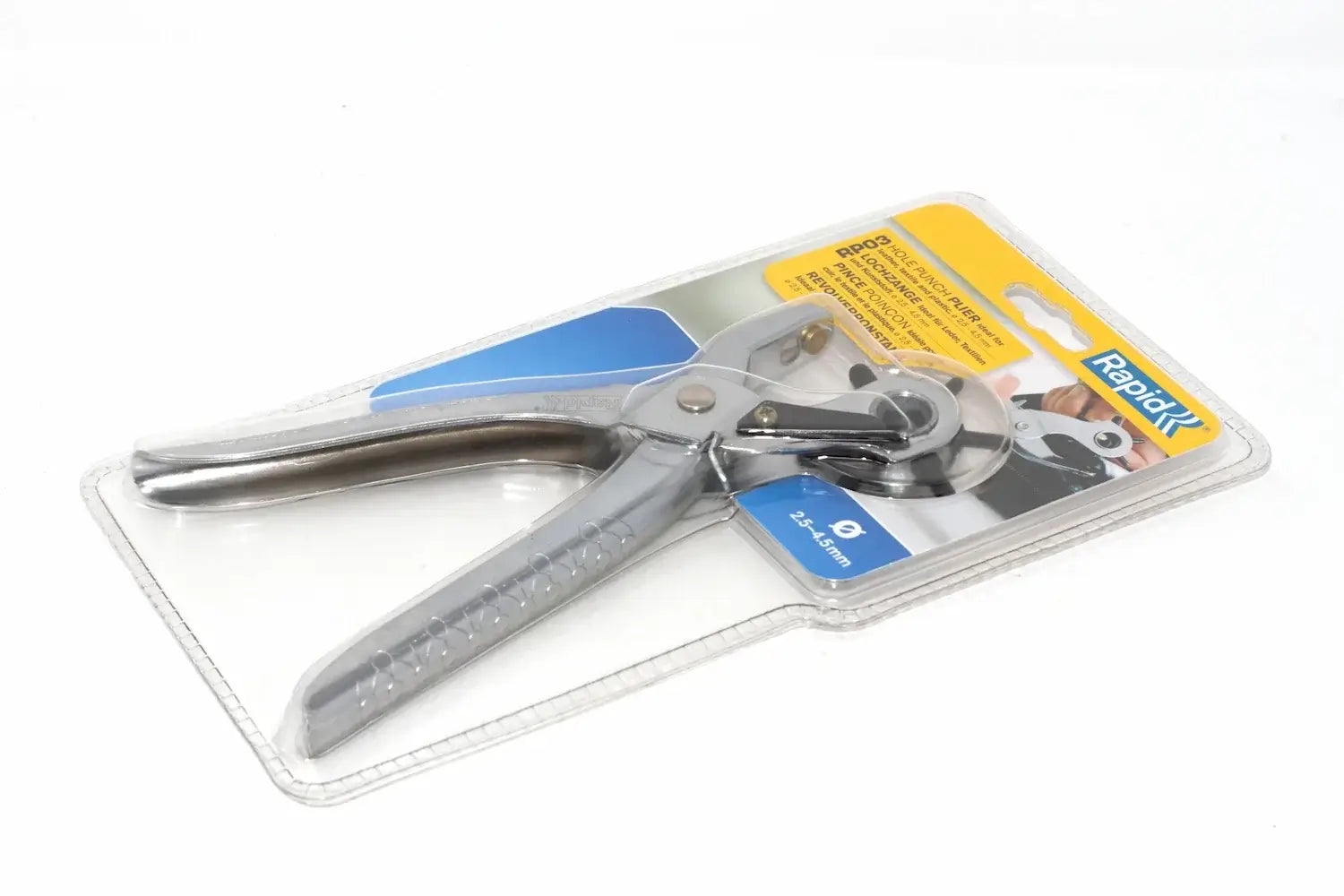 Rapid Rotating Hole Punch Pliers by Cherry Tree Tools, silver steel hole punch pliers for leather and textiles