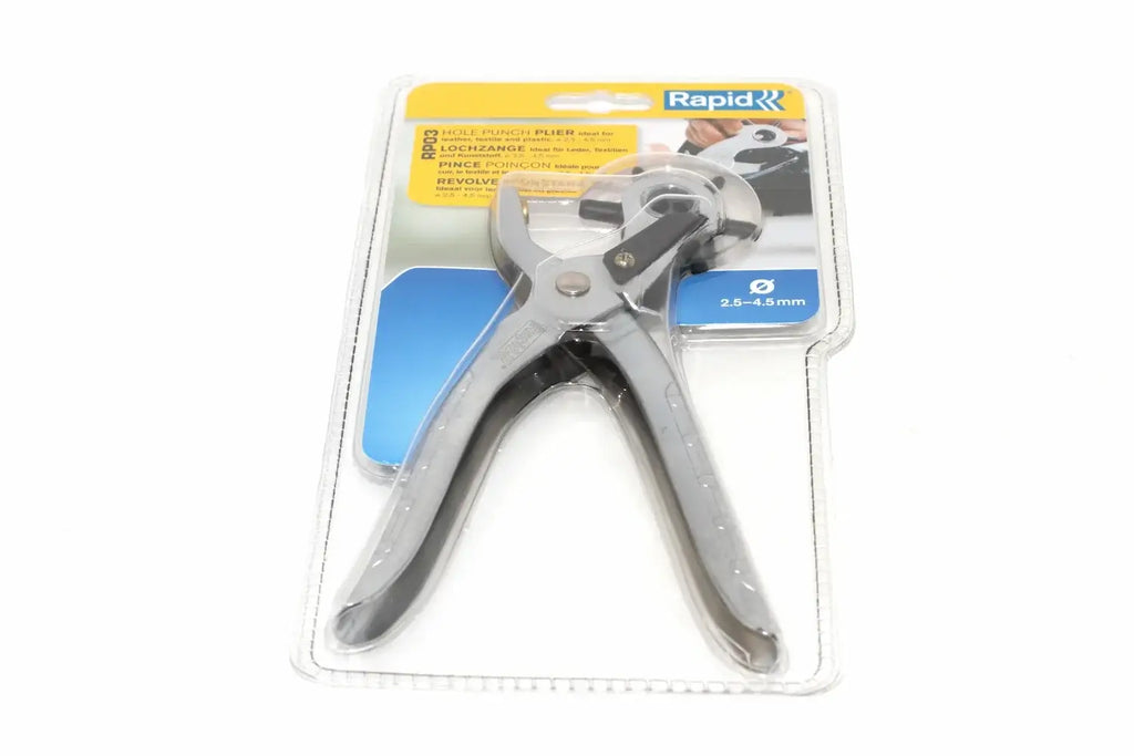 Rapid Rotating Hole Punch Pliers by Cherry Tree Tools, steel hole punch pliers with ergonomic rotating head