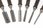 Rolson 6pc Wood Carving Gouge Chisel Set by Cherry Tree Tools with chrome vanadium steel blades