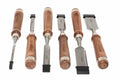 Rolson 8pc Bevel Edge Wood Chisel Set by Cherry Tree Tools with chrome vanadium steel blades and hardwood handles
