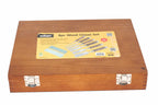 Rolson 8pc Bevel Edge Wood Chisel Set by Cherry Tree Tools, wooden storage box with chrome vanadium blades