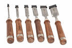 Rolson 8pc Bevel Edge Wood Chisel Set by Cherry Tree Tools, chrome vanadium steel blades and hardwood handles