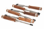Rolson 8pc Bevel Edge Wood Chisel Set by Cherry Tree Tools, chrome vanadium steel blades and hardwood handles