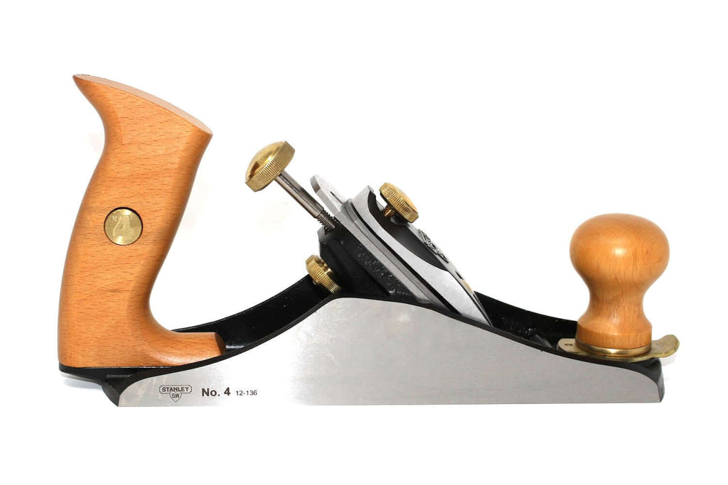 Stanley Bailey Sweetheart No4 Hand Plane featuring an ergonomic handle and precision blade for woodworking.