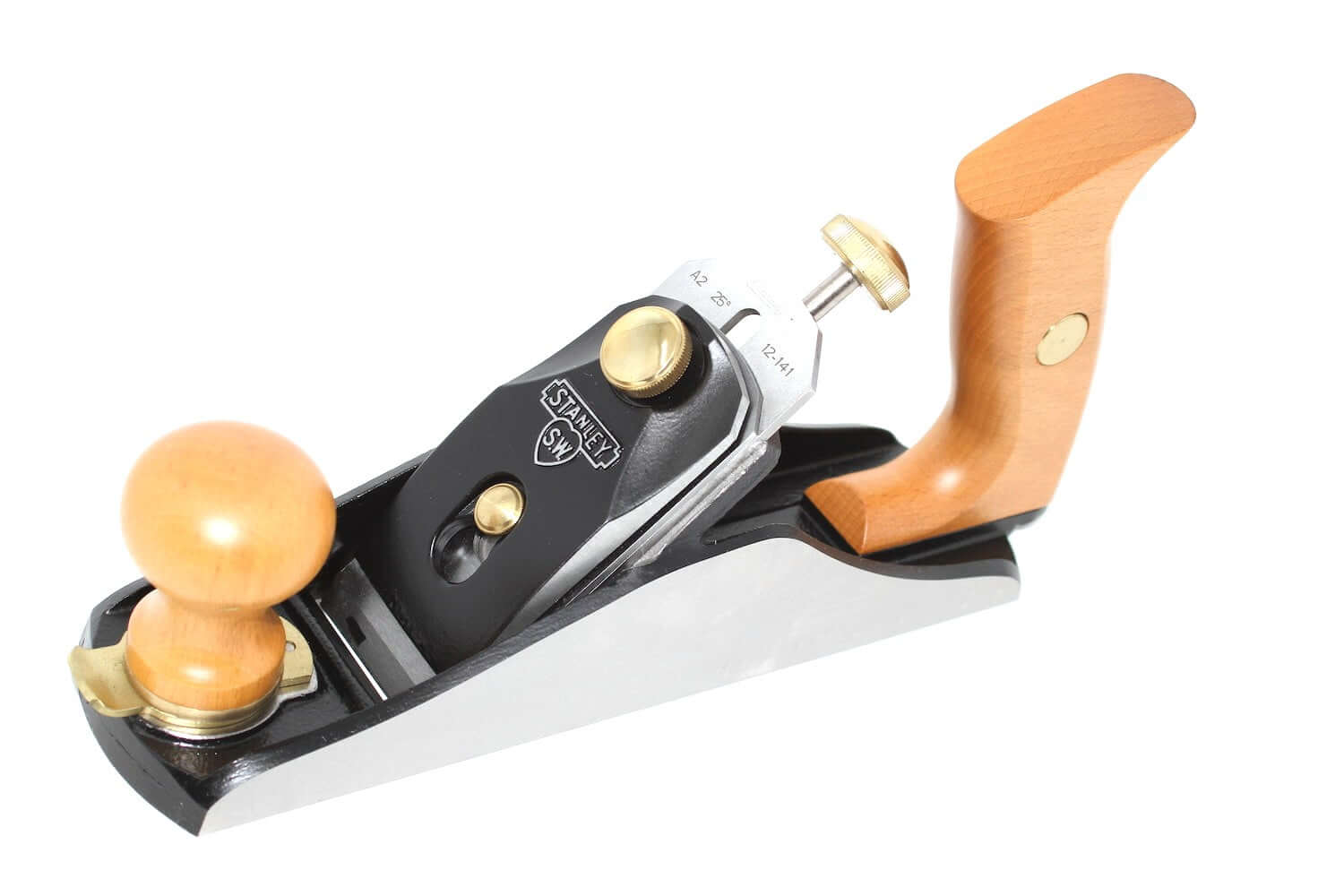 Stanley Bailey Sweetheart No4 Hand Plane with cherry wood handle and precision blade for woodworking.