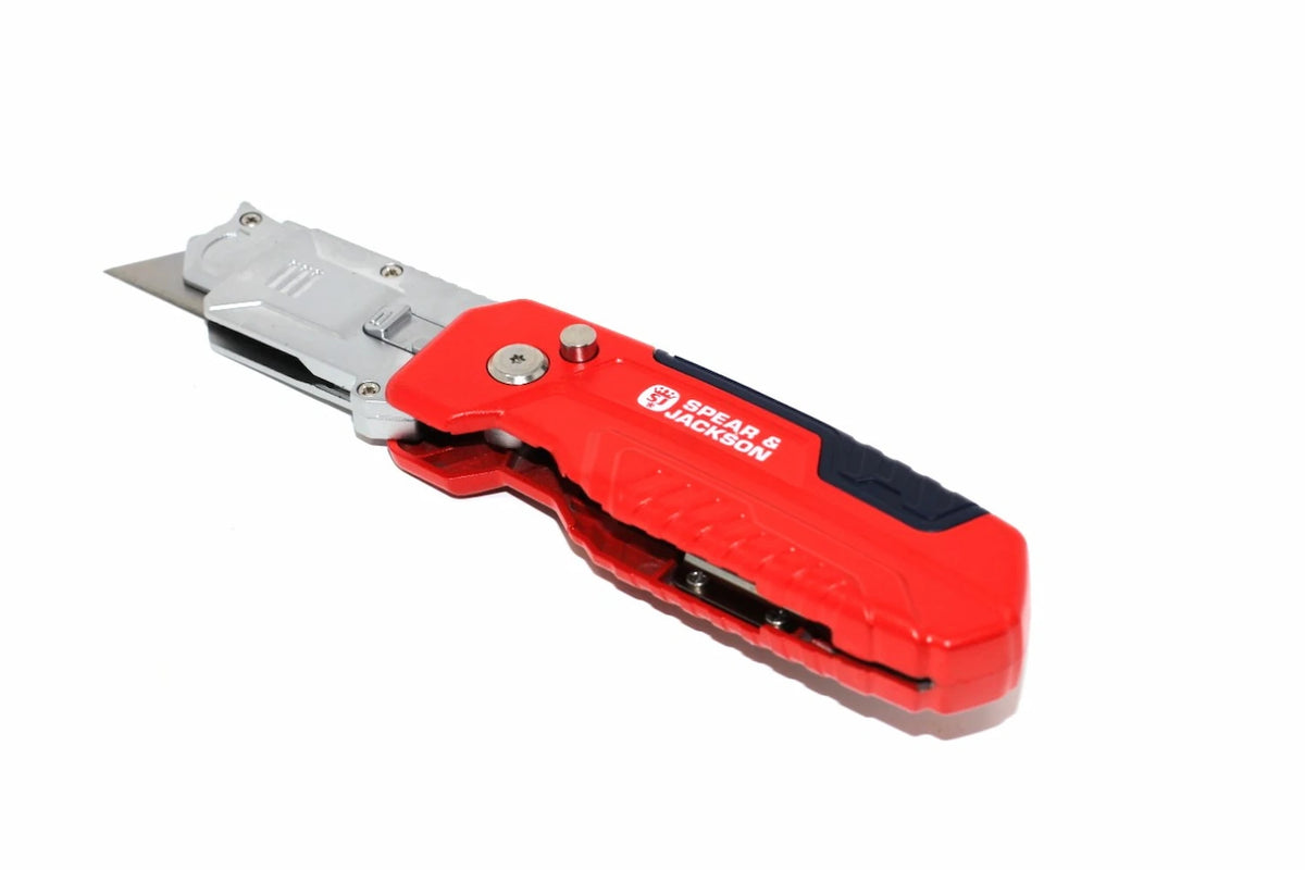 Spear & Jackson trimming knife & scraper in red from Cherry Tree Tools with a durable all metal body.