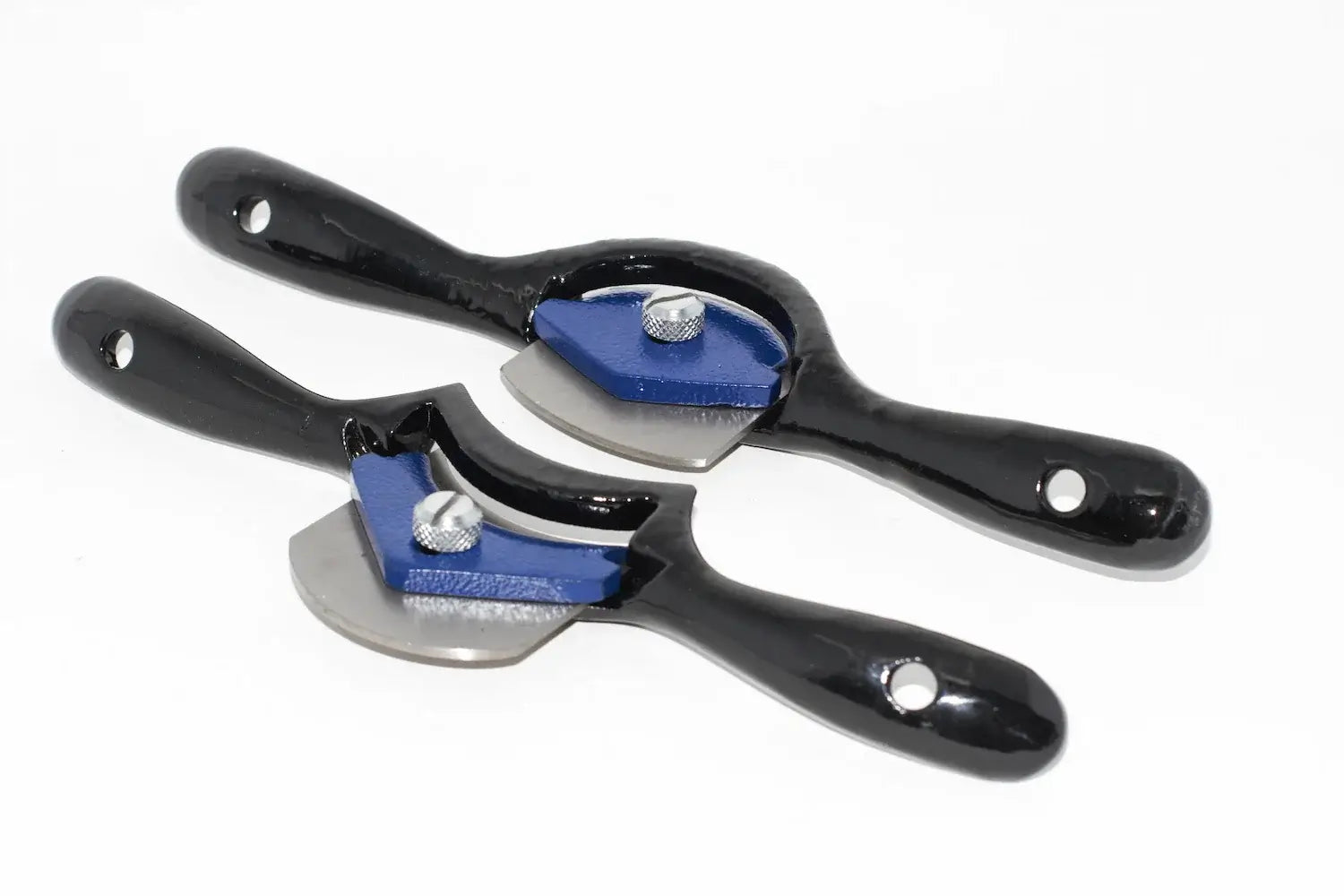 Spear & Jackson Spokeshaves Twin Pack set featuring carbon steel blades and ergonomic handles.