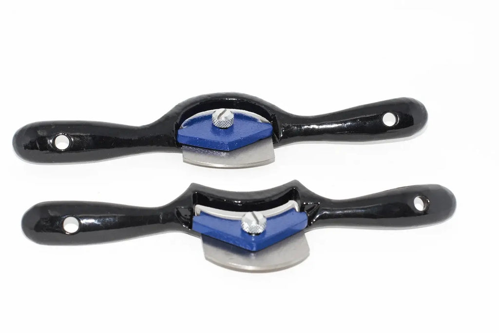 Spear & Jackson Spokeshaves Twin Pack - concave and convex - 2 piece set with carbon steel blades and ergonomic handles.