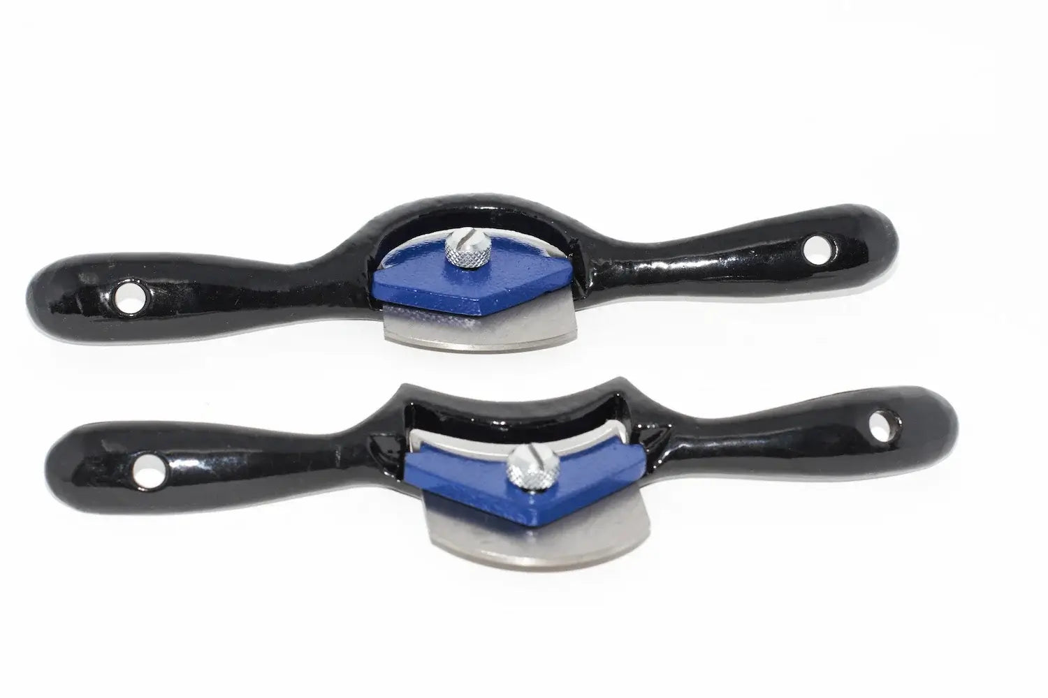 Spear & Jackson Spokeshaves Twin Pack - concave and convex - 2 piece set with carbon steel blades and ergonomic handles.