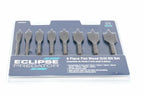 Eclipse Professional 8pc Drill Bit Set by Cherry Tree Tools, steel flat bits in a blue case