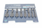 Eclipse Professional 8pc Drill Bit Set by Cherry Tree Tools, steel flat bits in a blister pack