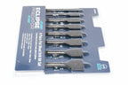 Eclipse Professional 8pc Drill Bit Set by Cherry Tree Tools, steel flat bits in a plastic case