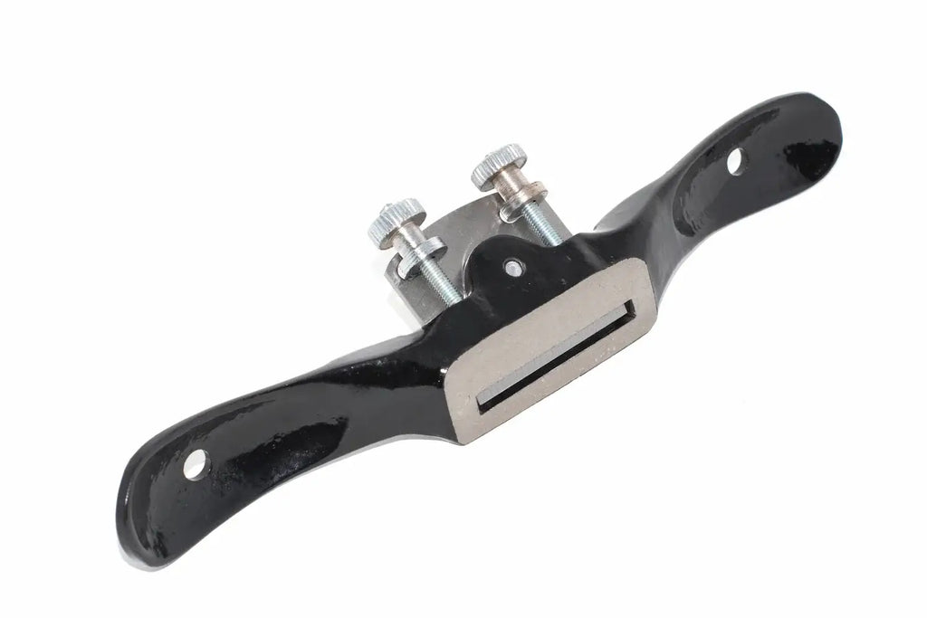 Spear & Jackson Flat Spokeshave showing flat ground base and blade adjusters