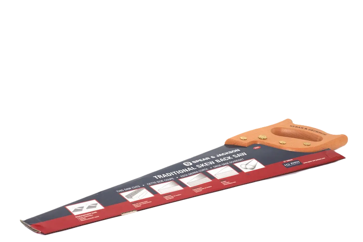 Spear & Jackson 22" skew back hand saw by Cherry Tree Tools, wood handle and 10 TPI blade