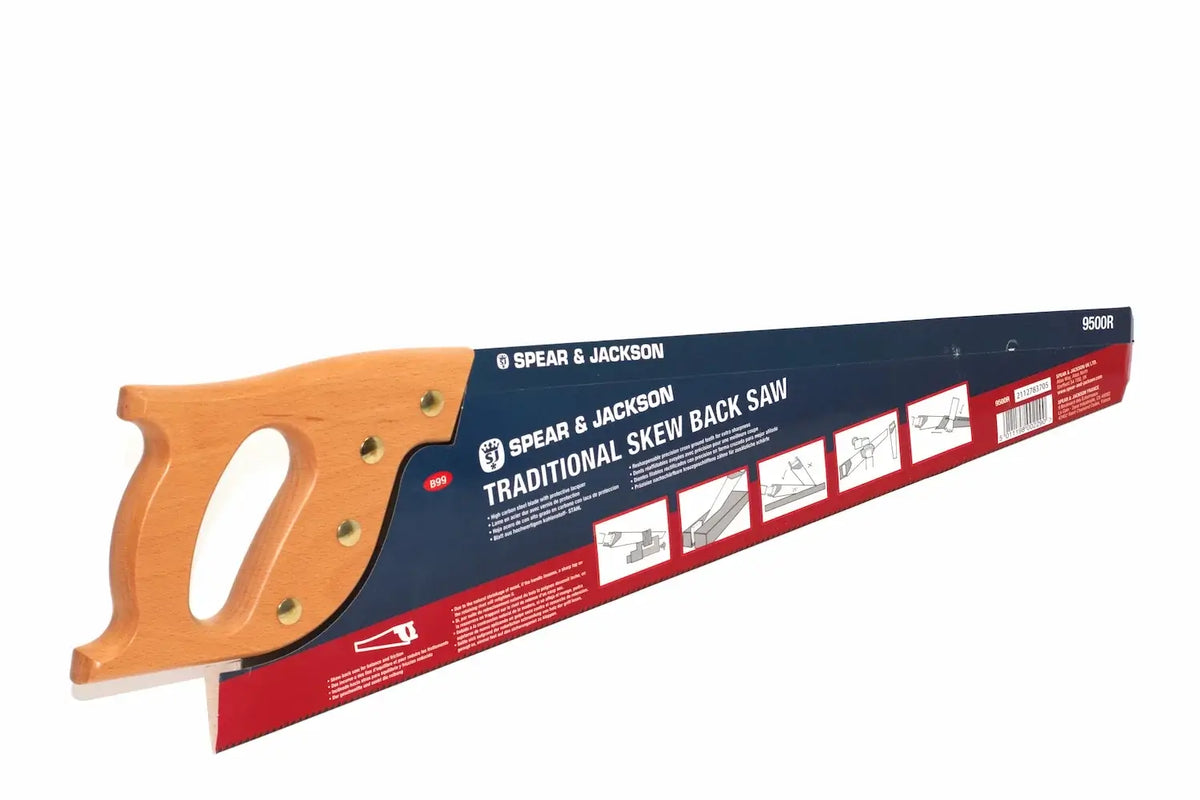 Spear & Jackson 22" skew back hand saw by Cherry Tree Tools with high carbon steel blade