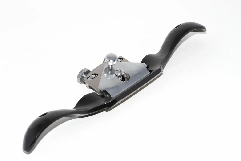 Spear & Jackson Round Spokeshave with ergonomic handles and adjustable carbon steel blade for precision woodworking.