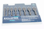 Eclipse Professional 8pc Drill Bit Set by Cherry Tree Tools, steel flat bits for cleaner holes