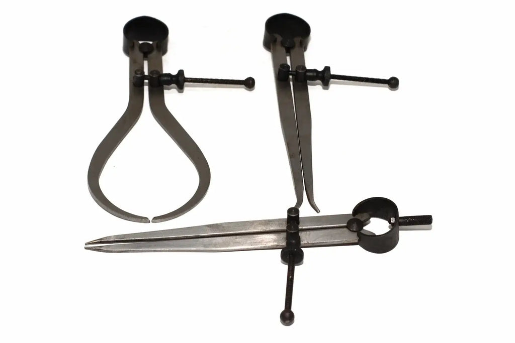 Silverline 3pc Engineers Calliper Set by Cherry Tree Tools, steel callipers with spring loaded adjustment