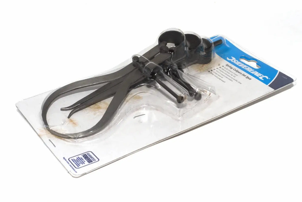 Silverline 3pc Engineers Calliper Set by Cherry Tree Tools, steel callipers with spring loaded adjustment