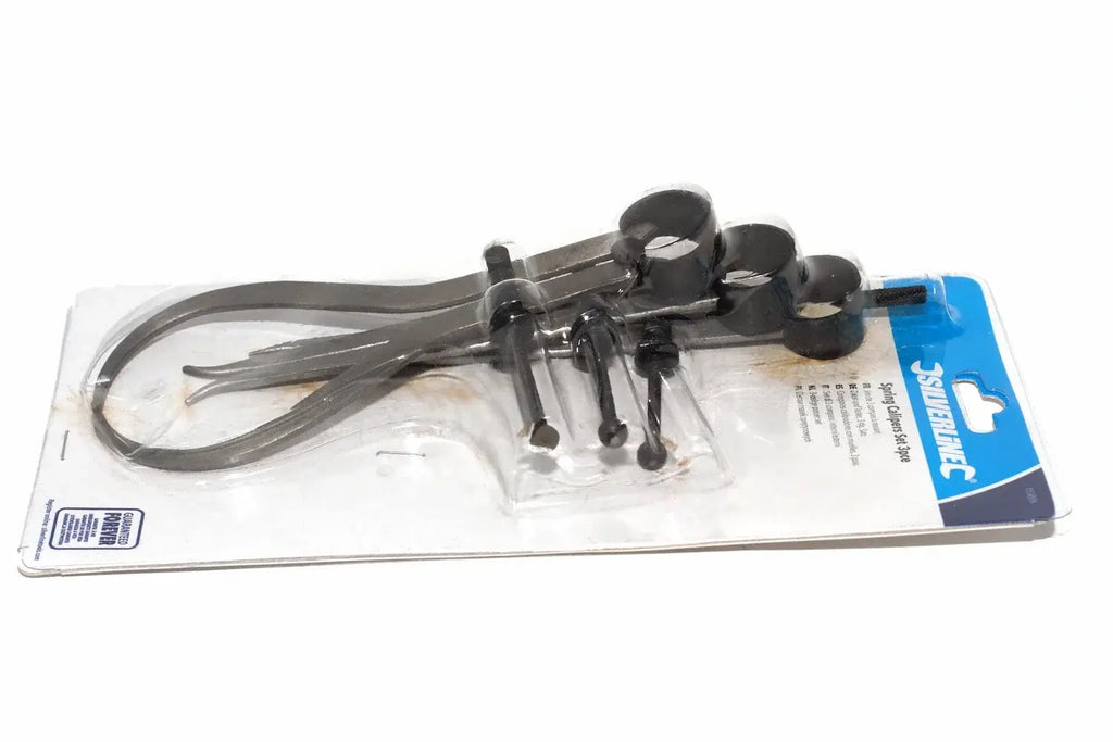 Silverline 3pc Engineers Calliper Set by Cherry Tree Tools in steel with spring loaded adjustment mechanism