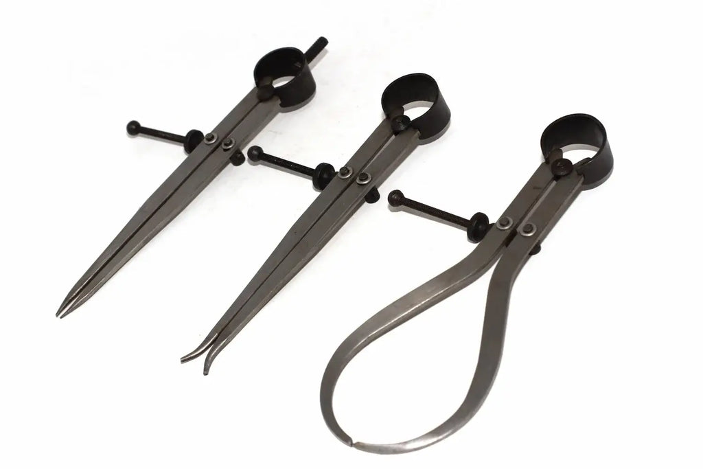 Silverline 3pc Engineers Calliper Set by Cherry Tree Tools steel engineers calliper set with spring loaded adjustment