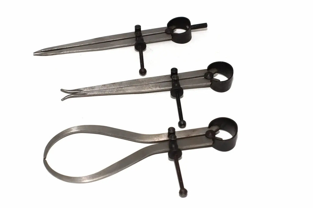 Silverline 3pc Engineers Calliper Set by Cherry Tree Tools steel callipers with spring loaded adjustment
