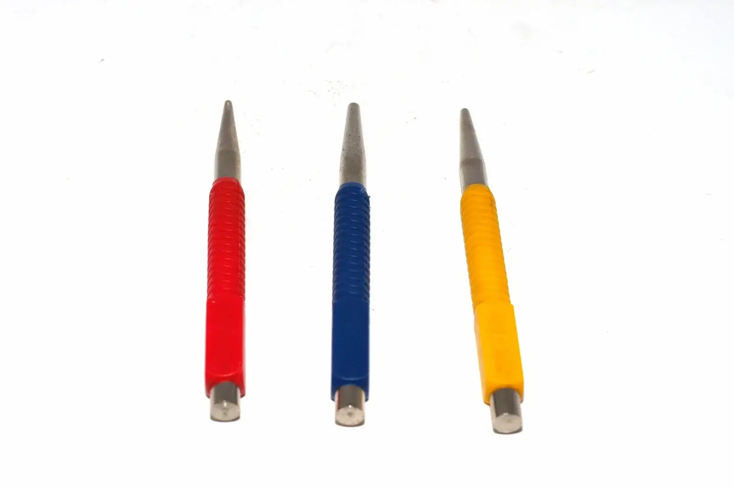 Silverline 3pc Nail Punch Set by Cherry Tree Tools with square colour coded polypropylene jackets