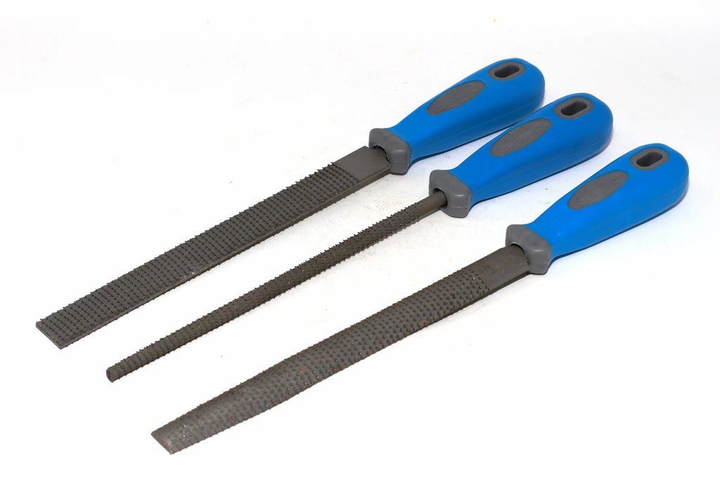 Silverline 3pc Rasp Set by Cherry Tree Tools wood rasps with polypropylene soft grip handles