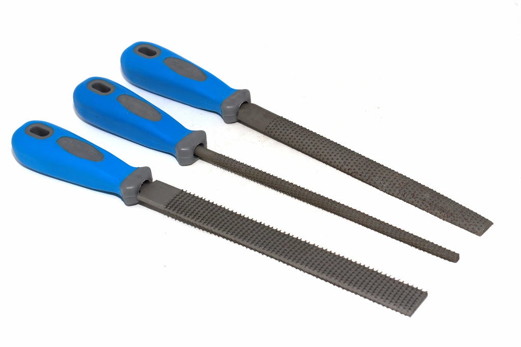 Silverline 3pc Rasp Set by Cherry Tree Tools wood rasp set with polypropylene soft grip handles and hardened steel blades