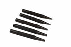 Silverline 5pc nail punch set with black knurled grips
