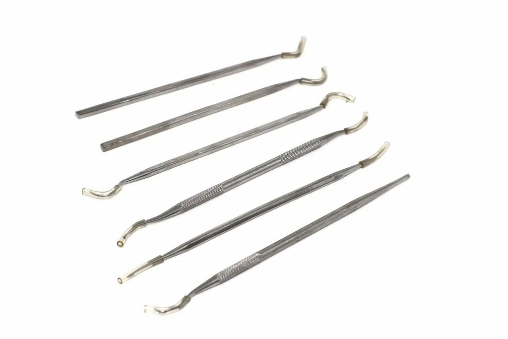 Silverline 6pc Pick & Probe Set by Cherry Tree Tools stainless steel tools with single ended picks for puncturing