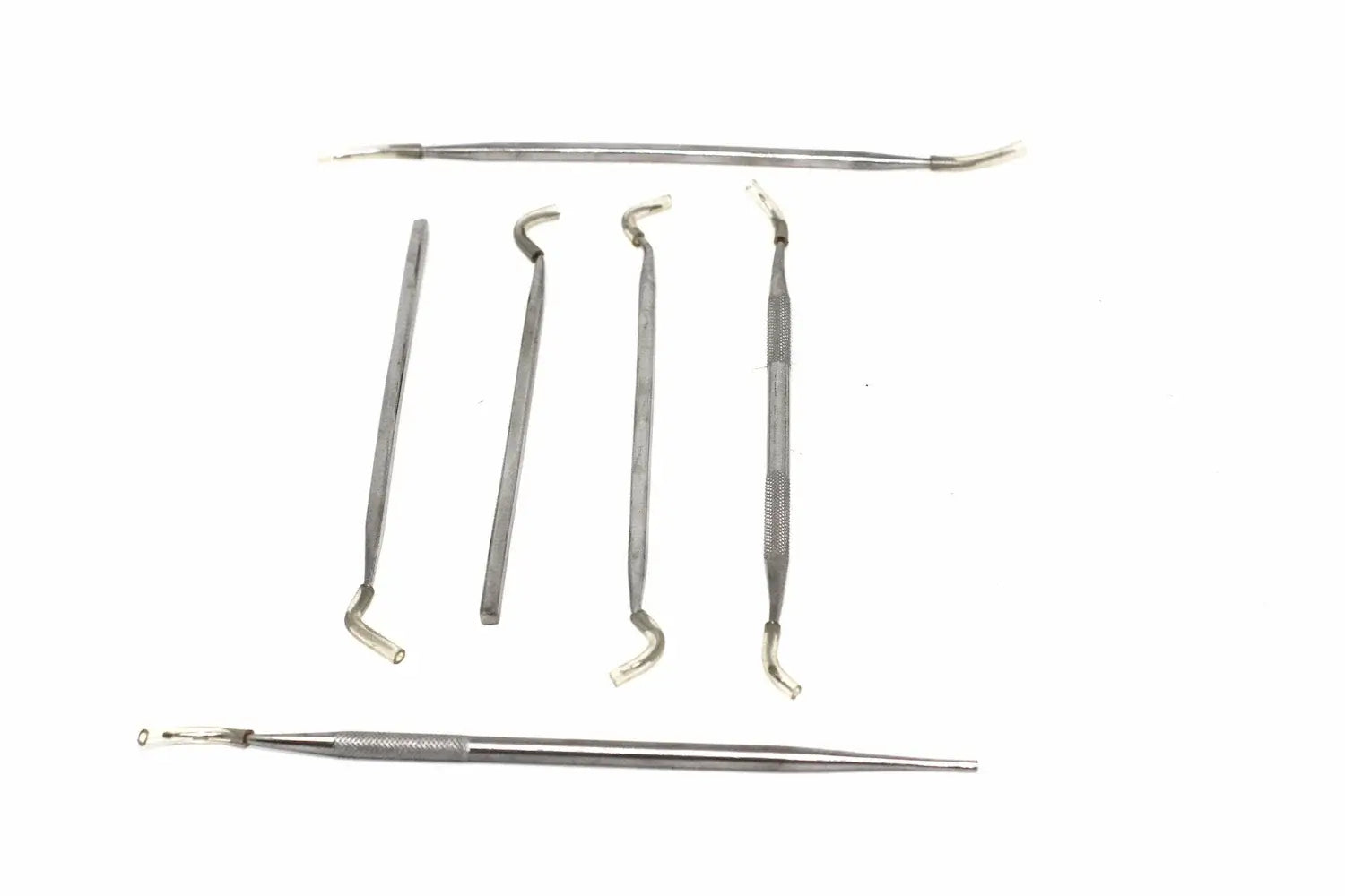 Silverline 6pc Pick & Probe Set by Cherry Tree Tools, stainless steel craft picks and hooks with textured grips