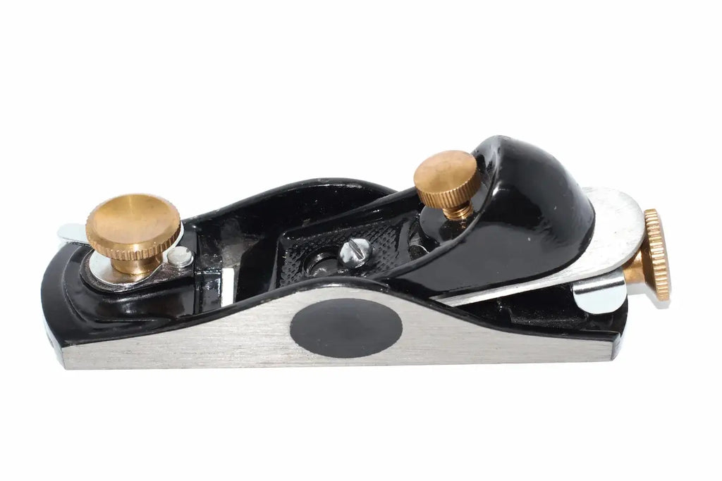Silverline No 2 Block Plane low angle by Cherry Tree Tools, black cast iron body with adjustable mouth