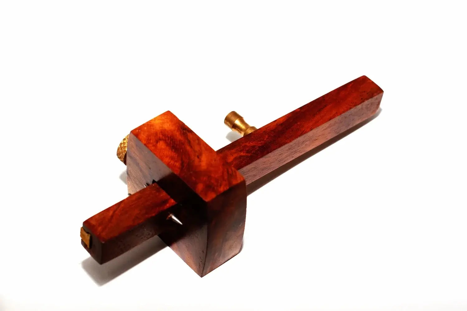 Silverline Miniature Mortice Gauge 130mm by Cherry Tree Tools, brass adjuster slide on hardwood for marking mortice positions