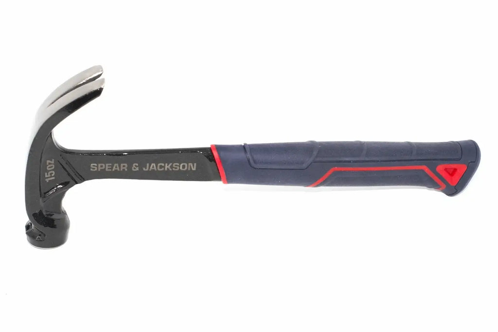 Spear & Jackson 15oz Steel Claw Hammer by Cherry Tree Tools in black with solid steel construction
