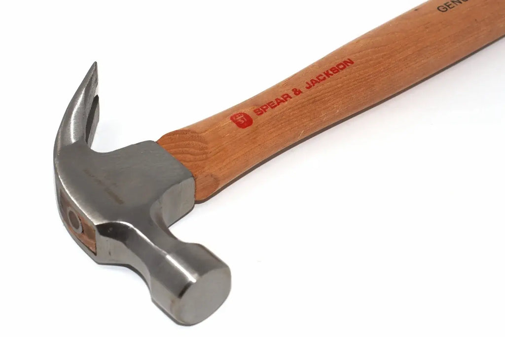 Spear & Jackson 16oz Hickory Claw hammer by Cherry Tree Tools with solid hickory hardwood handle