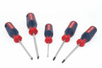 Spear & Jackson 5pc Screwdriver set by Cherry Tree Tools with magnetic tips and ergonomic trilobular handles