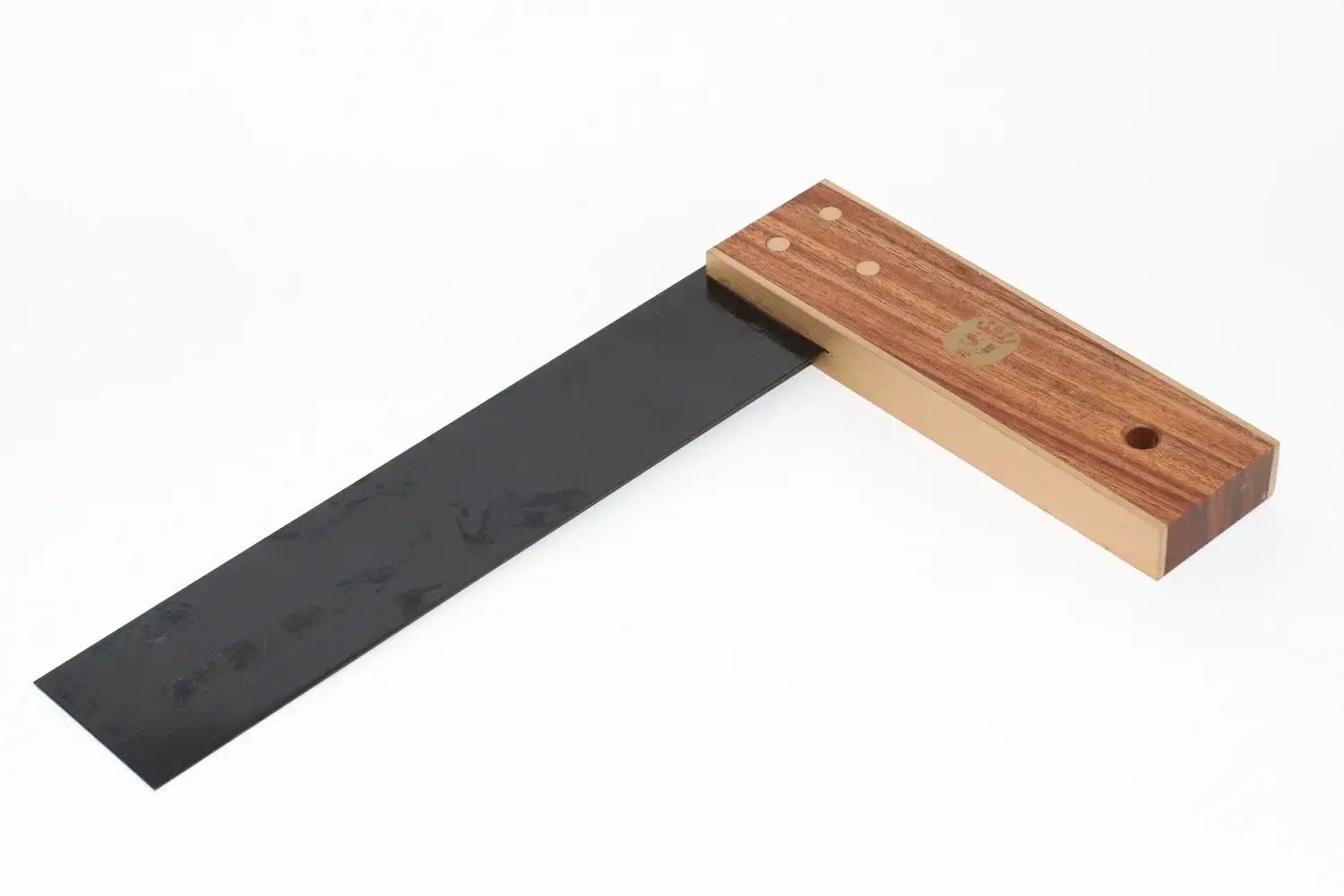 Spear & Jackson 230mm Try Square 9 inch by Cherry Tree Tools, rosewood-stained hardwood with brass wear plates