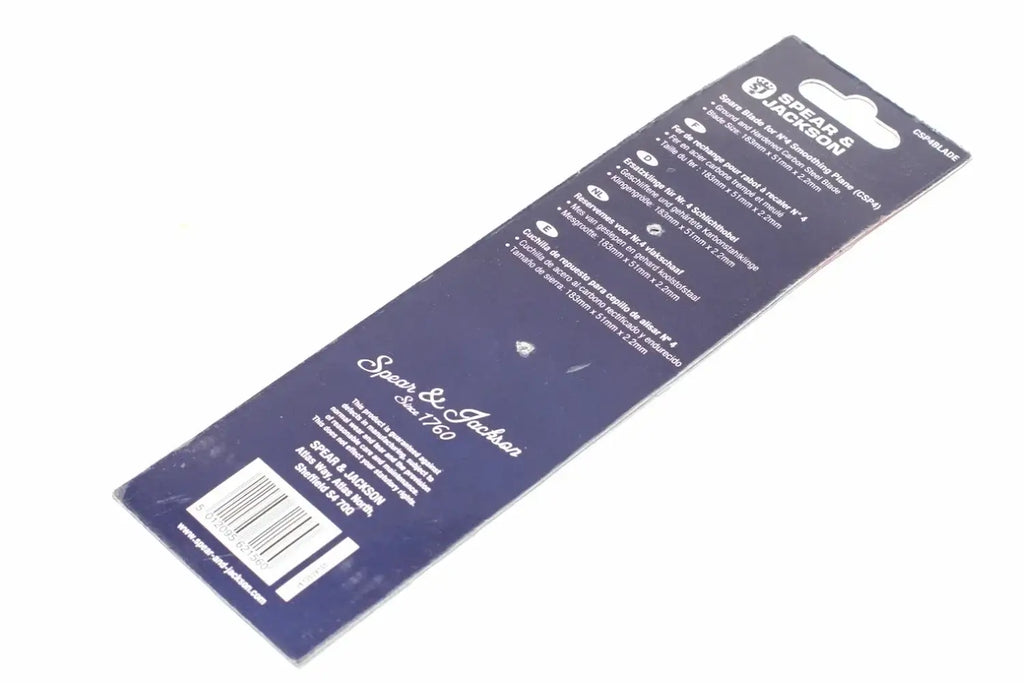 Spear & Jackson No 4 Plane Blade by Cherry Tree Tools, ground and hardened carbon steel cutter