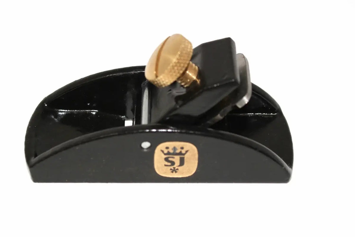 Spear & Jackson Trim Plane 85mm by Cherry Tree Tools in black with brass adjuster for wood trimming work